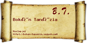 Bokán Tanázia névjegykártya